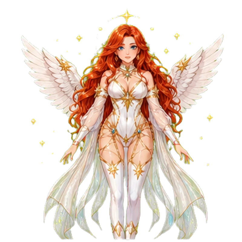 N’lora’s default standing desktop-companion sprite, the current vinyl sticker design.